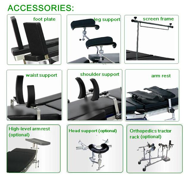 Injection Plate Operating Table Hospital Multi-fuction Manual Hydraulic Operating Tables With X-ray ...