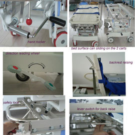 Alloy Aluminum Hospital Stretcher Trolley, Transfer Cart With Central Controlled Braking System ALS-ST009