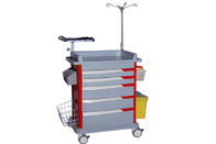 Luxurious ABS Hospital Ttrolley Plastic Emergency Medical Cart Colorful Drawers (ALS-ET002)