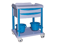 Double-Side Tray Drawers Medicine Cart Stainless Steel With Swivel Casters