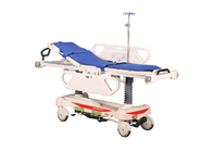 Height Adjustable Stretcher Trolley Equipped With Safety Belts And Rubber Wheels