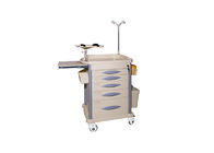 Emergency Equipment Medical Trolley , Hospital Cart With Five Drawers