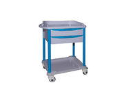Two Shelves Clinical Emergency Nurse Medical Trolley Cart For Hospital Patient Room