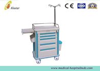 Medical Trolley Luxury ABS Emergency Crash Cart With Five Drawers (ALS-MT119)