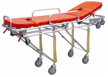 Hospital Emergency Ambulance Stretcher Trolley Aluminum Alloy Automatic Loading Stretcher