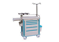 IV Pole Medical Trolley ABS Hospital Emergency Trolley Cart With Dust Bin (ALS-ET117)