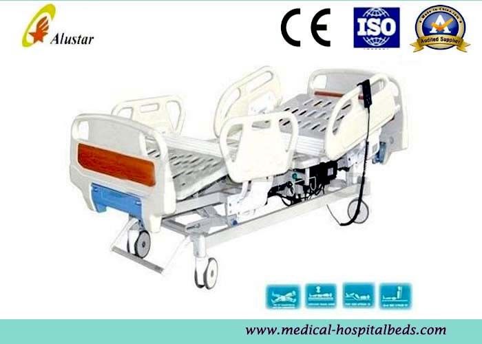 Professional Steel Punching Hospital Electric ICU Bed With ABS Foldable Guardrails (ALS-E508)
