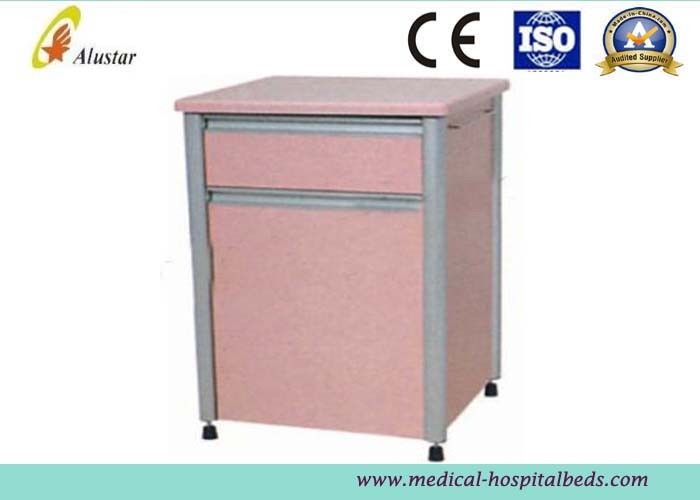 Wooden Material Hospital Bedside Cabinet Medical Hospital Locker With Dining Board
