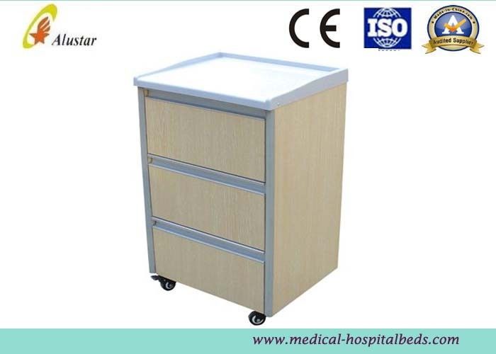 White Blue ABS Hospital Bedside Cabinet Hospital Bedside Locker With Drawer ( ALS - CB101)