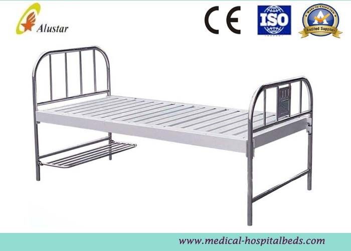 Custom Flat Medical Hospital Beds With Foot Board Stainless Steel Hole Punching ALS-FB003