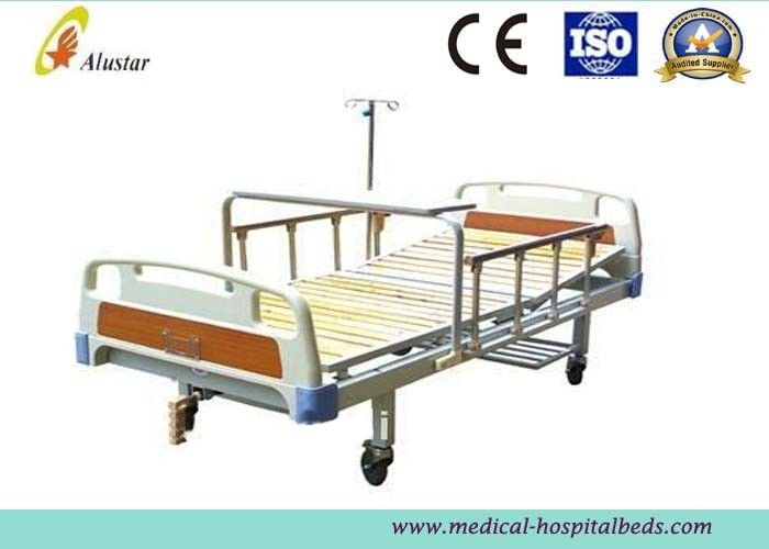 ABS One Shark Medical Hospital Patient Beds With Al-Alloy Handrail Wooden Bedboard (ALS-M113)