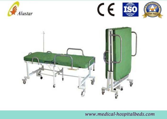 Powder Coated Steel Medical Foldable Hospital Bed With Mattress (ALS-F249)