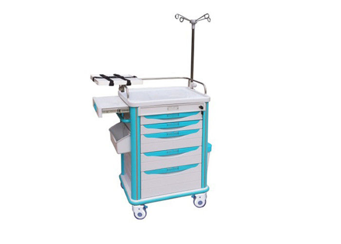 Simple Style Plastic Medical Emergency Trolley Cart Back Without Accessory  (ALS-ET118J)