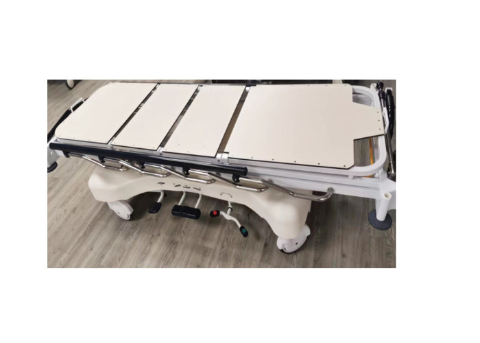 Height Adjustable Radiolucent Stretcher Trolley Convenient Handle For Versatility