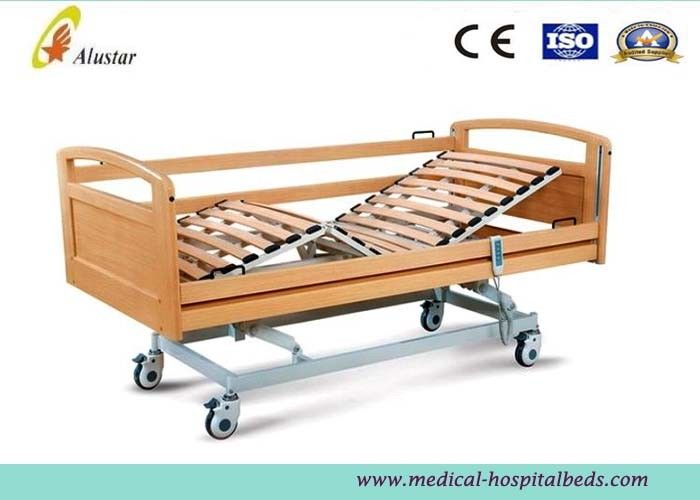 Movable Wood Electric Medical Hospital Beds With Four Noiseless Castors for Home (ALS-HE002)