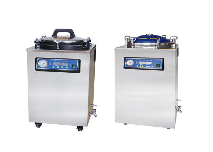 Automatic 75L Hospital Sterilization Equipment Vertical Autoclave Stainless Steel